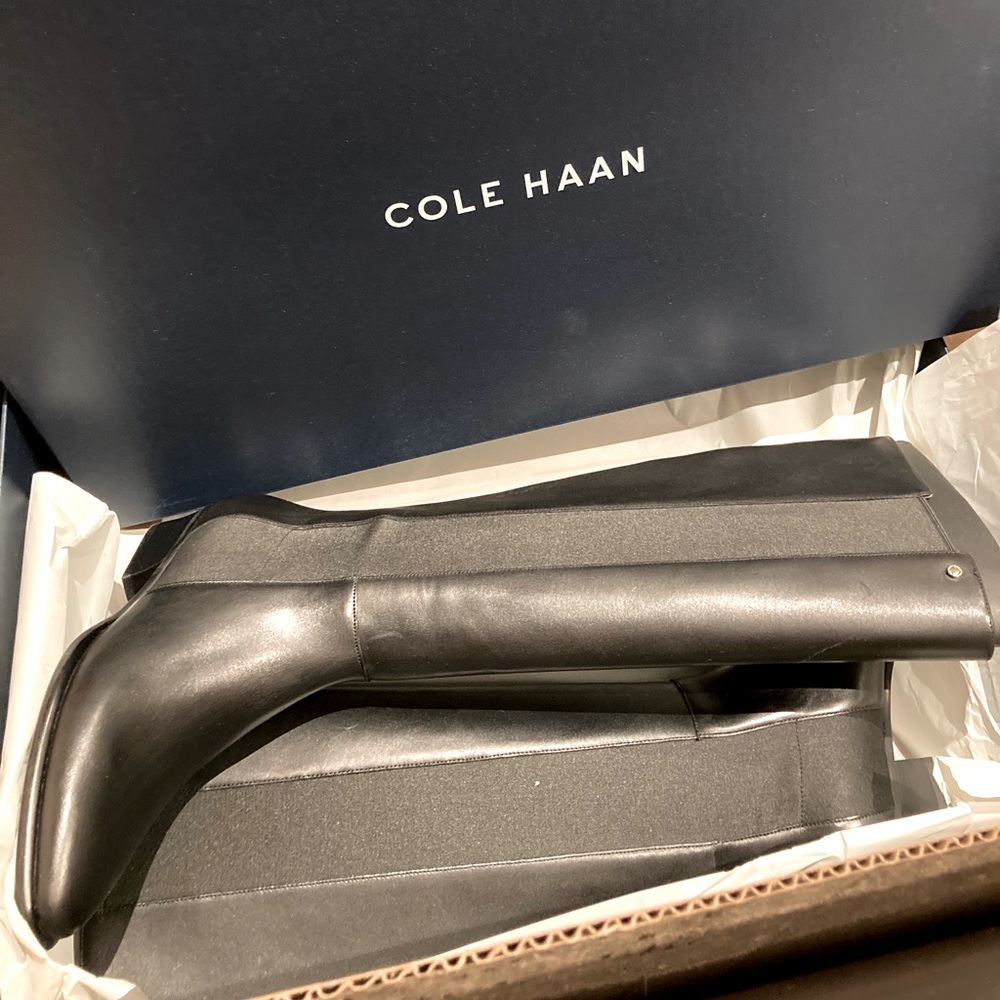 Brand new size 8B Cole Haan Black leather boots